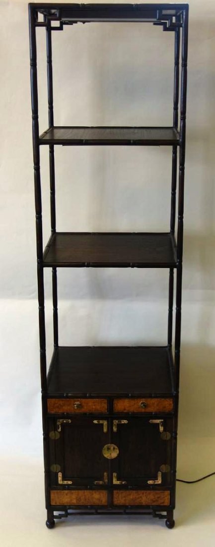 Korean Rosewood Etagere with Cabinet (1 of 2)