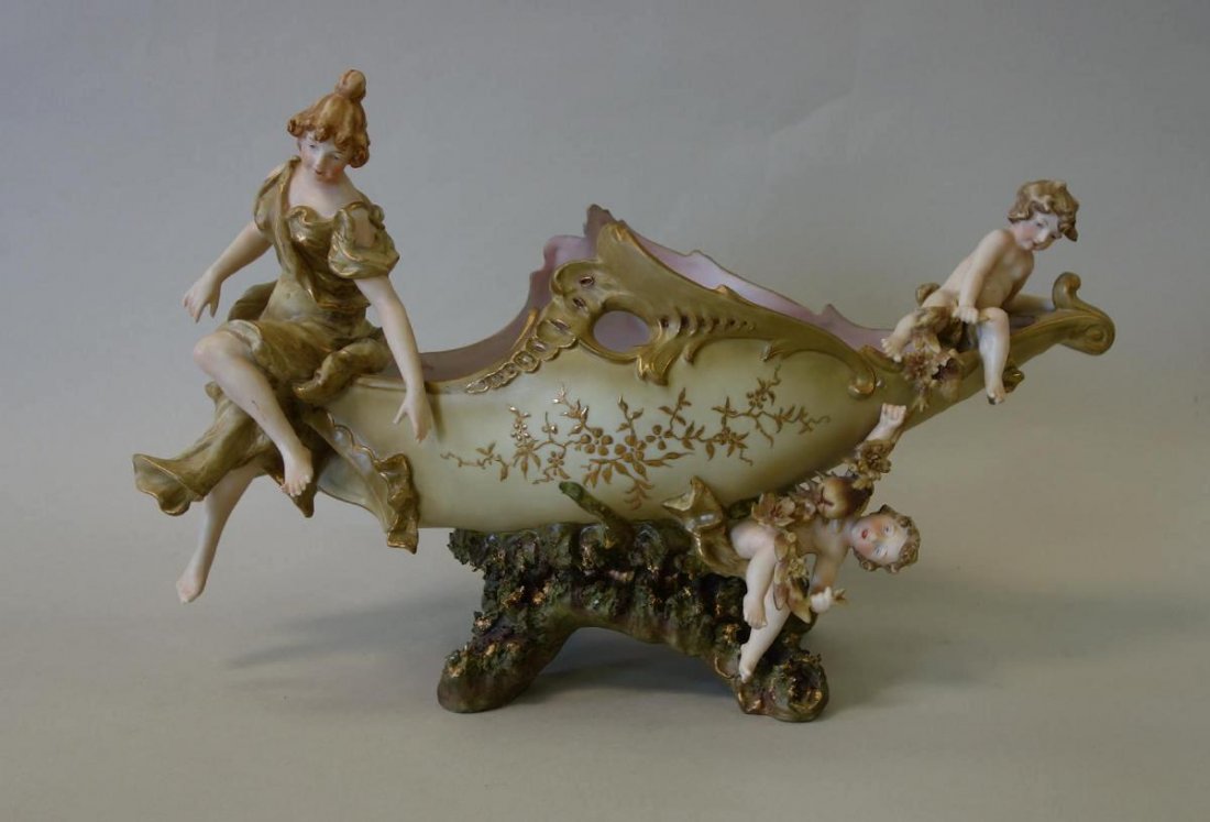 Royal Dux Figural Centerpiece Bowl (1 of 5)