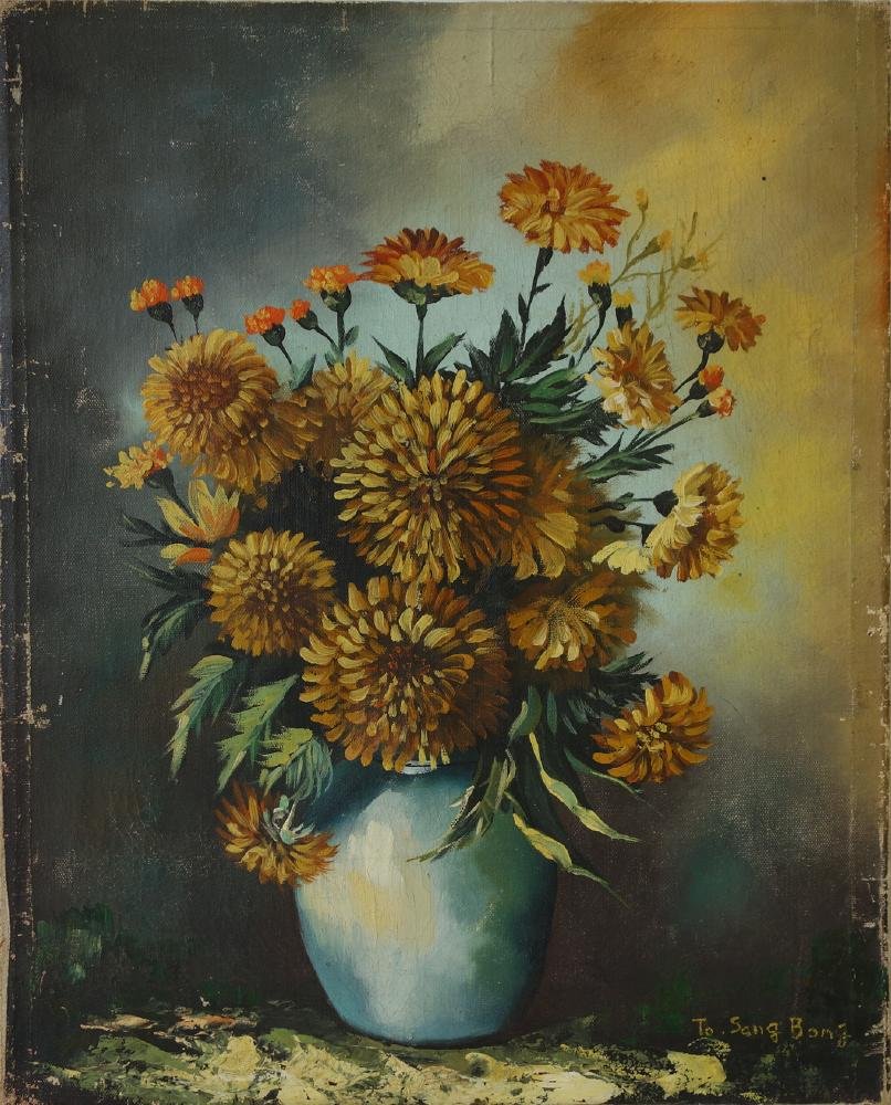 Korean Oil Painting, Signed, To Sang Bon (1 of 3)