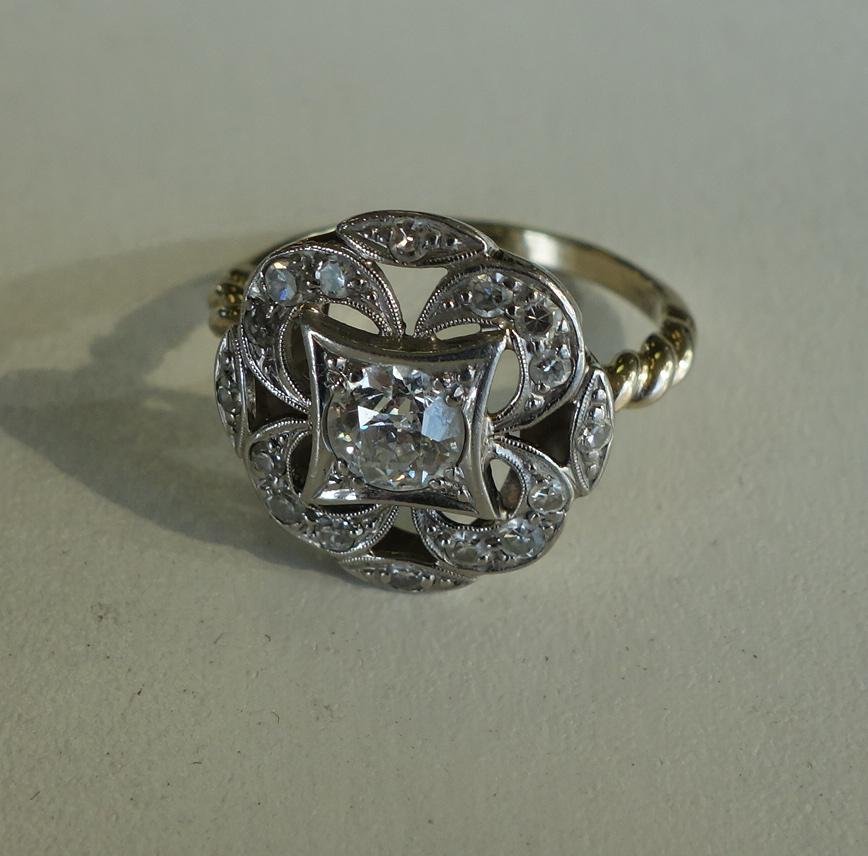 Edwardian Diamond & Platinum Ring (1 of 1)