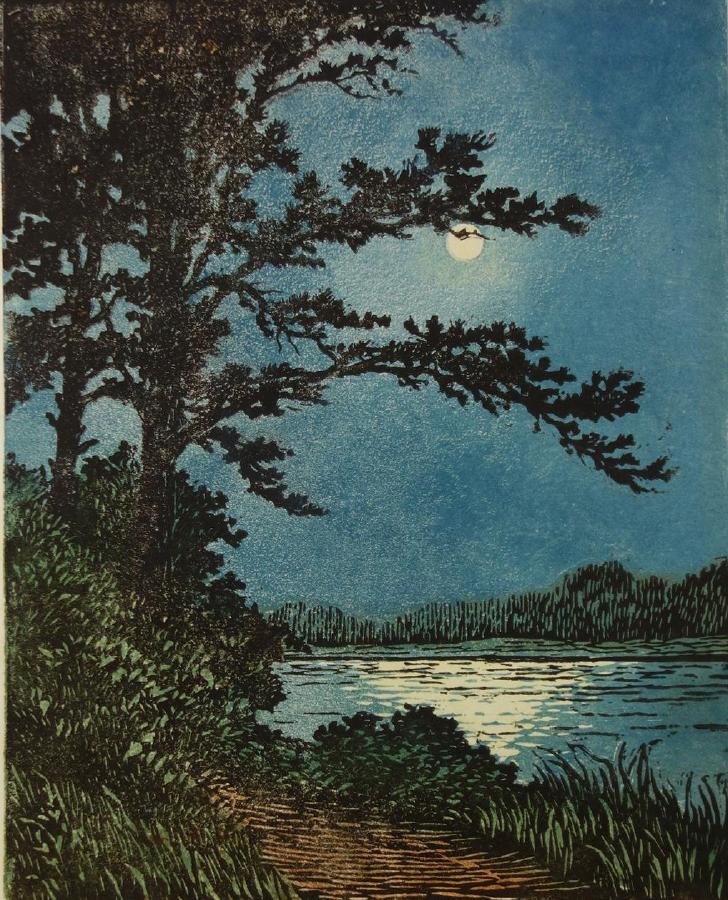 William Steeple Davis (1884-1961) Woodblock, Signd (1 of 3)