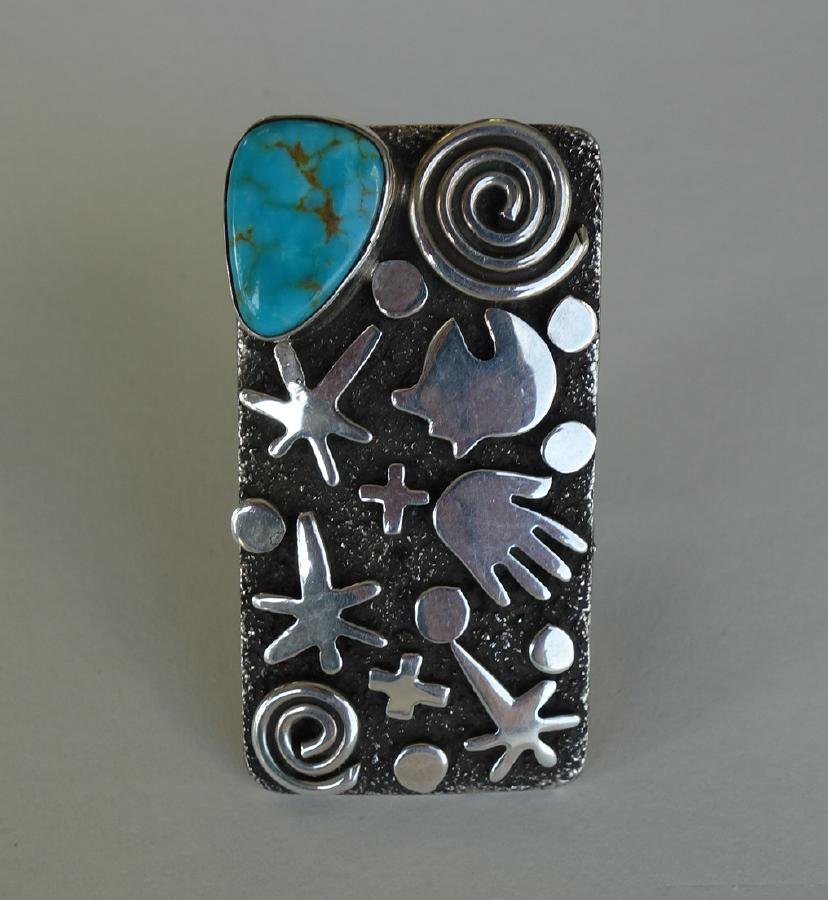 Alex Sanchez, Navajo Sterling Petroglyph Ring (1 of 2)