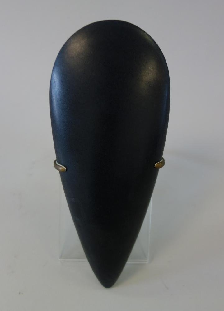 Taino Blue / Black Stone Celt, Throckmorton Arts (1 of 3)