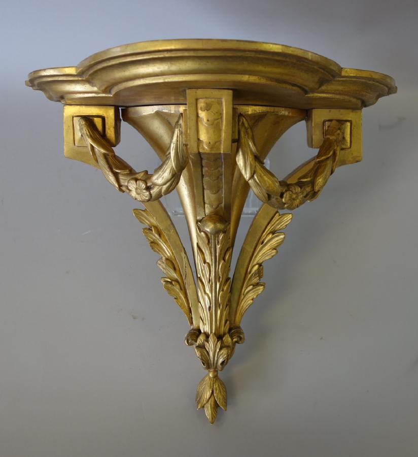 French Gilt Wood Wall Bracket Console (1 of 1)