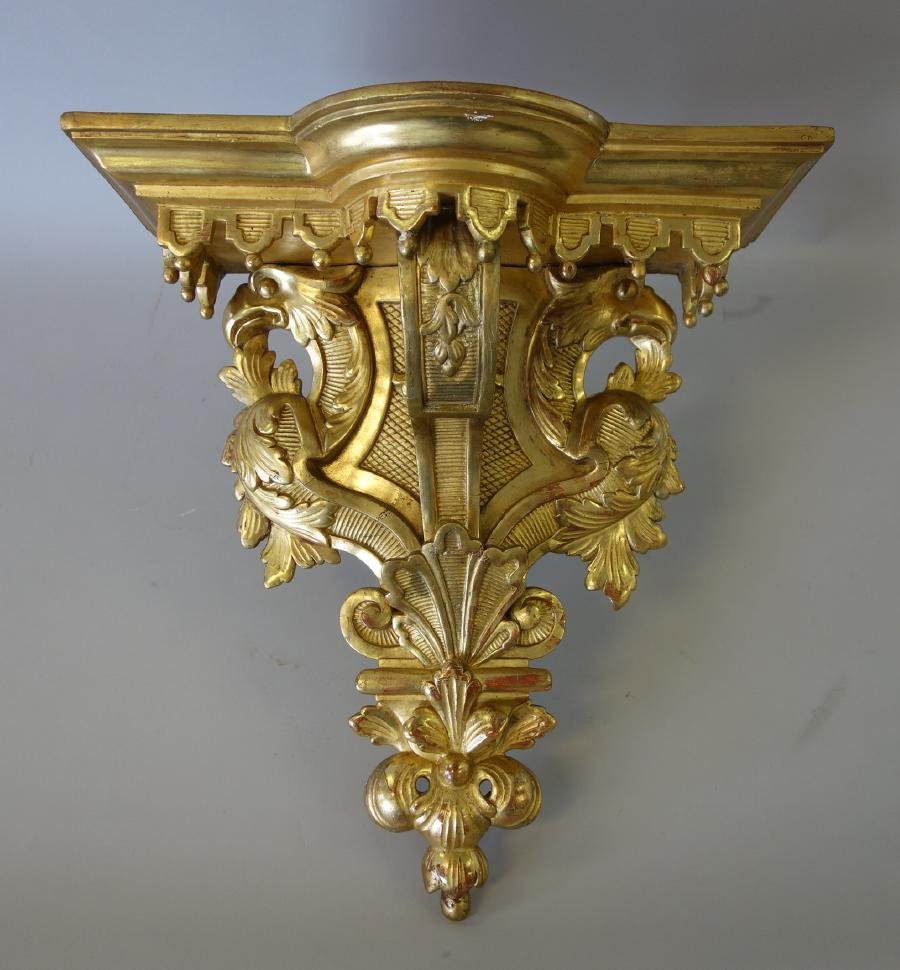 French Gilt Wood Wall Bracket, Double Eagle Motif (1 of 1)