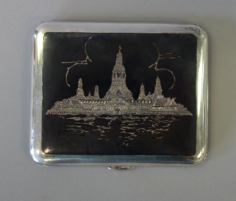 Sterling Silver & Niello Cigarette Case (1 of 3)