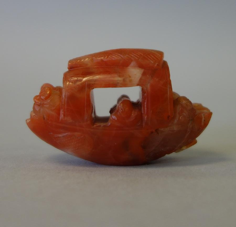 Chinese Openwork Carved Jade Boat with Figures (1 of 7)