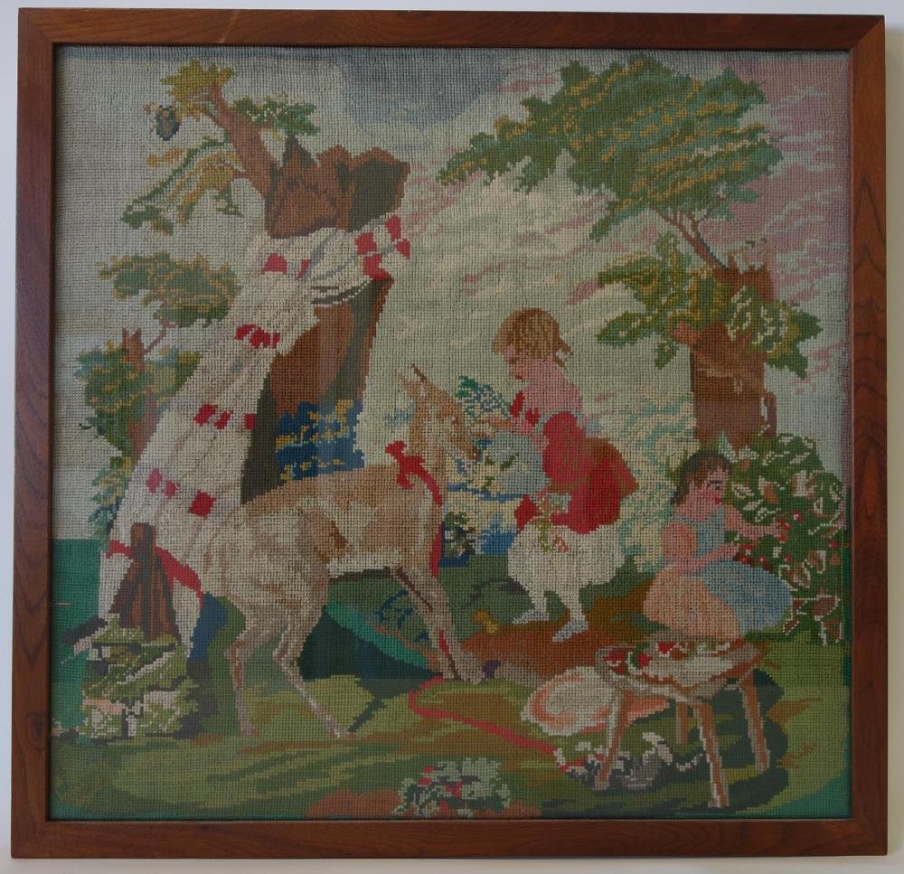Framed Vintage Needlepoint Picture (1 of 1)