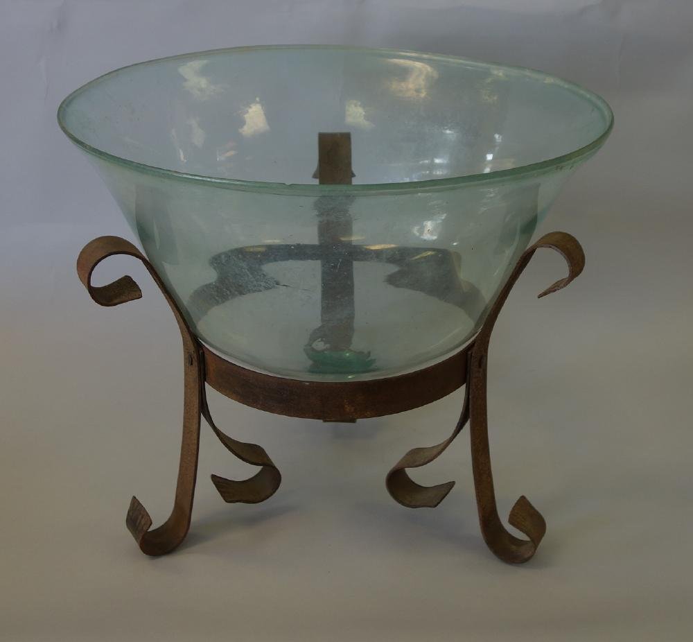 19thc French Cloche Glass Garden Dome & Stand (1 of 3)