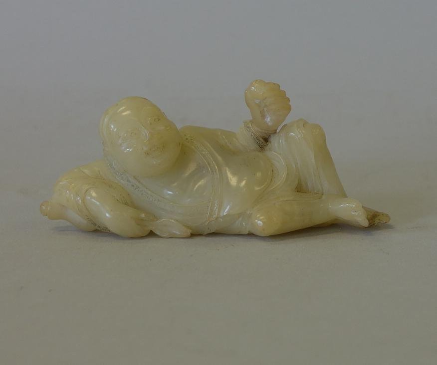 Chinese Carved Hardstone Figure of Buddha, Signed (1 of 4)