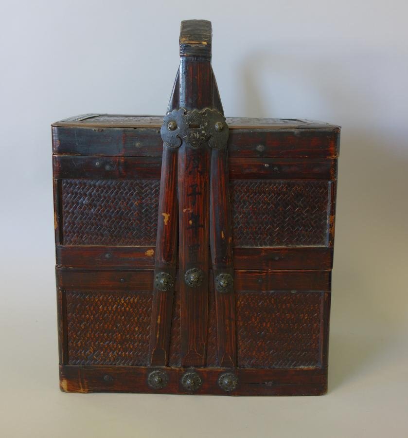 Chinese Tiered Woven Picnic / Storage Basket (1 of 4)