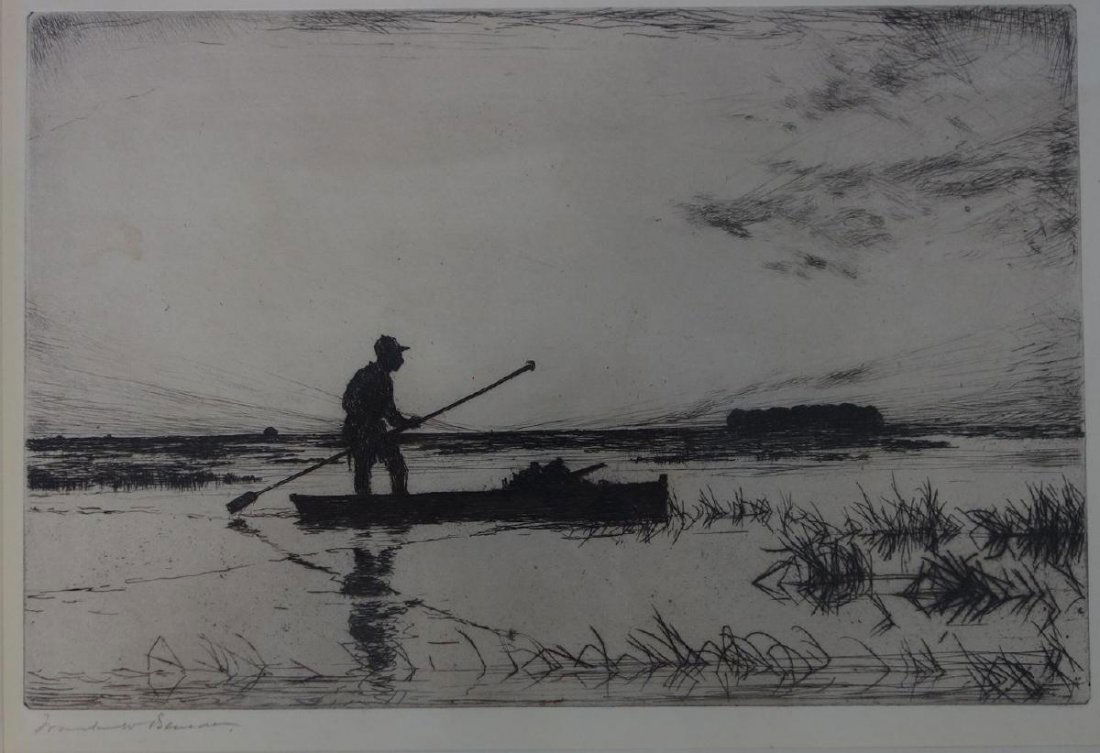 Frank W. Benson (1862-1951) The Punter, Etching (1 of 4)