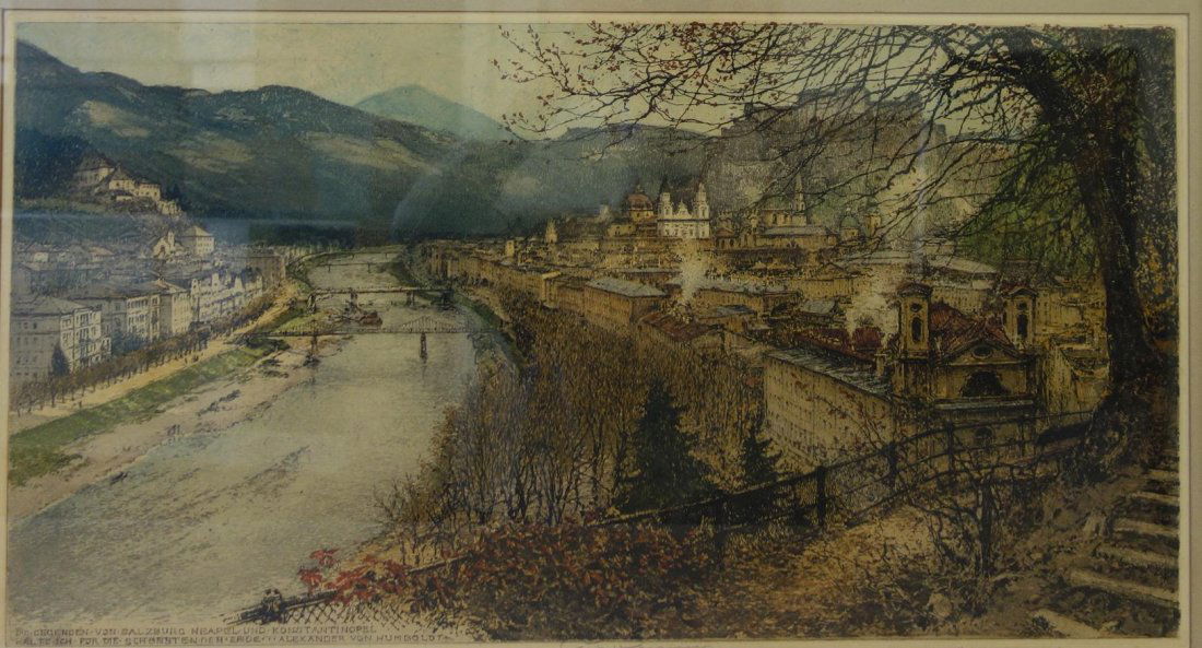 Luigi Kasimir (1881-1962) Salzburg, A City View (1 of 4)