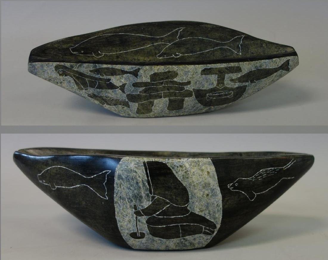 Inuit Carved Soapstone Petroglyph Sculpture (1 of 8)