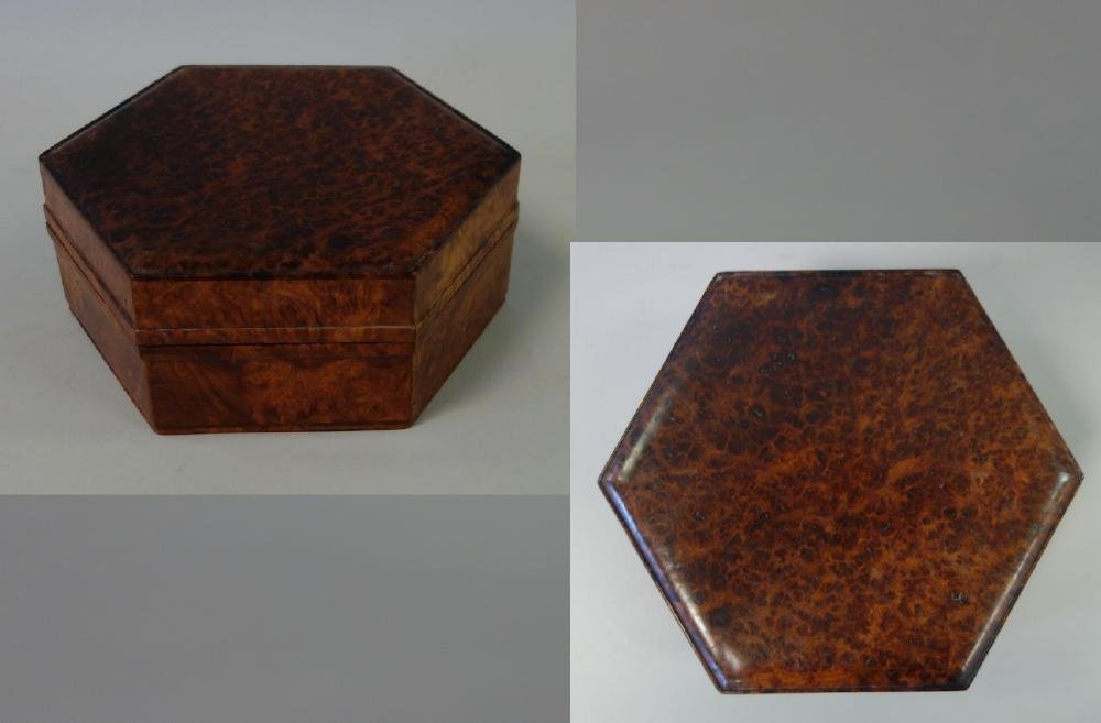 Hexagonal Burl Wood Box (1 of 6)