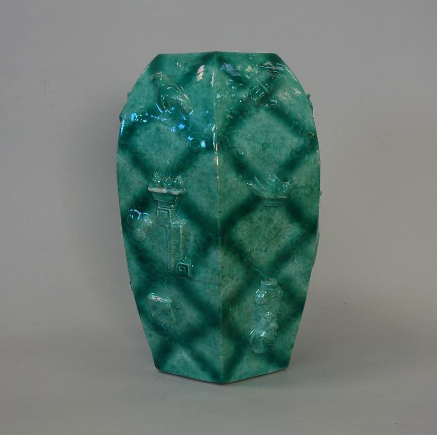 Chinese Green Glazed Porcelain Hexagonal Jar (1 of 6)