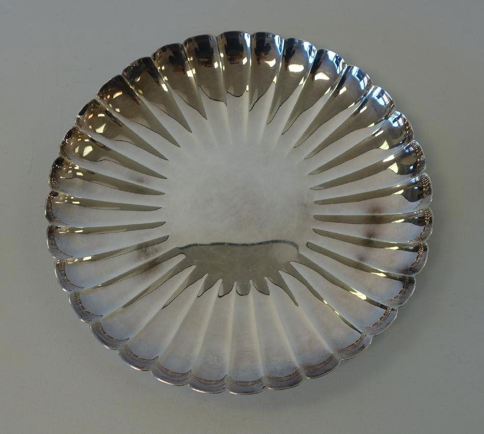 Sterling 950 Silver Fluted Serving Tray (1 of 1)