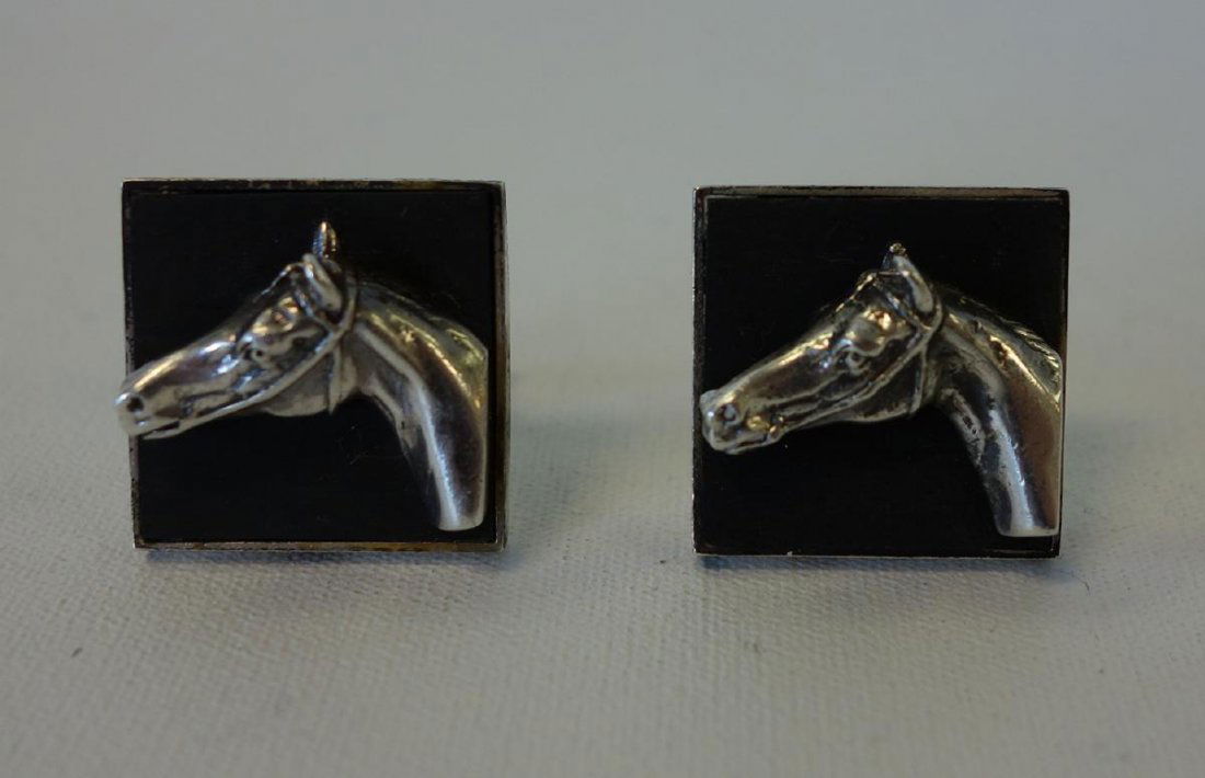 Fenwick & Sailors Sterling Horse Head Cuflinks (1 of 1)