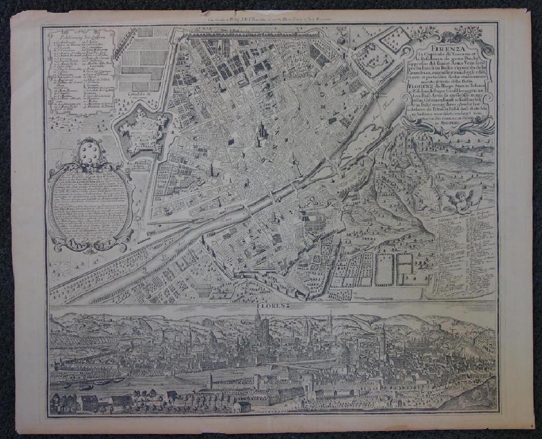 Mattheus Seutter, Antique Map of Firenza, c.1730 (1 of 4)