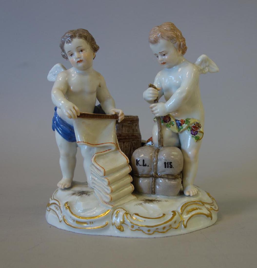 19thc Meissen Porcelain Figural Group, Commerce (1 of 3)