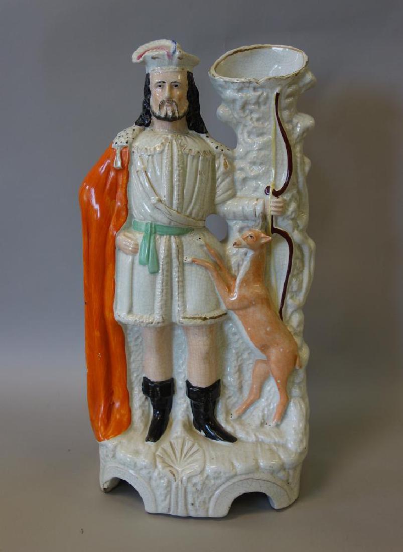 19thc Staffordshire Figural Spill Vase, 18" high (1 of 4)