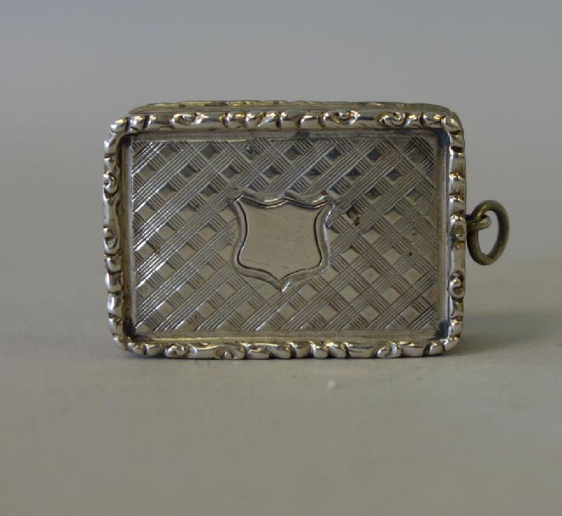 English Sterling Vinaigrette, Birmingham, 1841 (1 of 2)