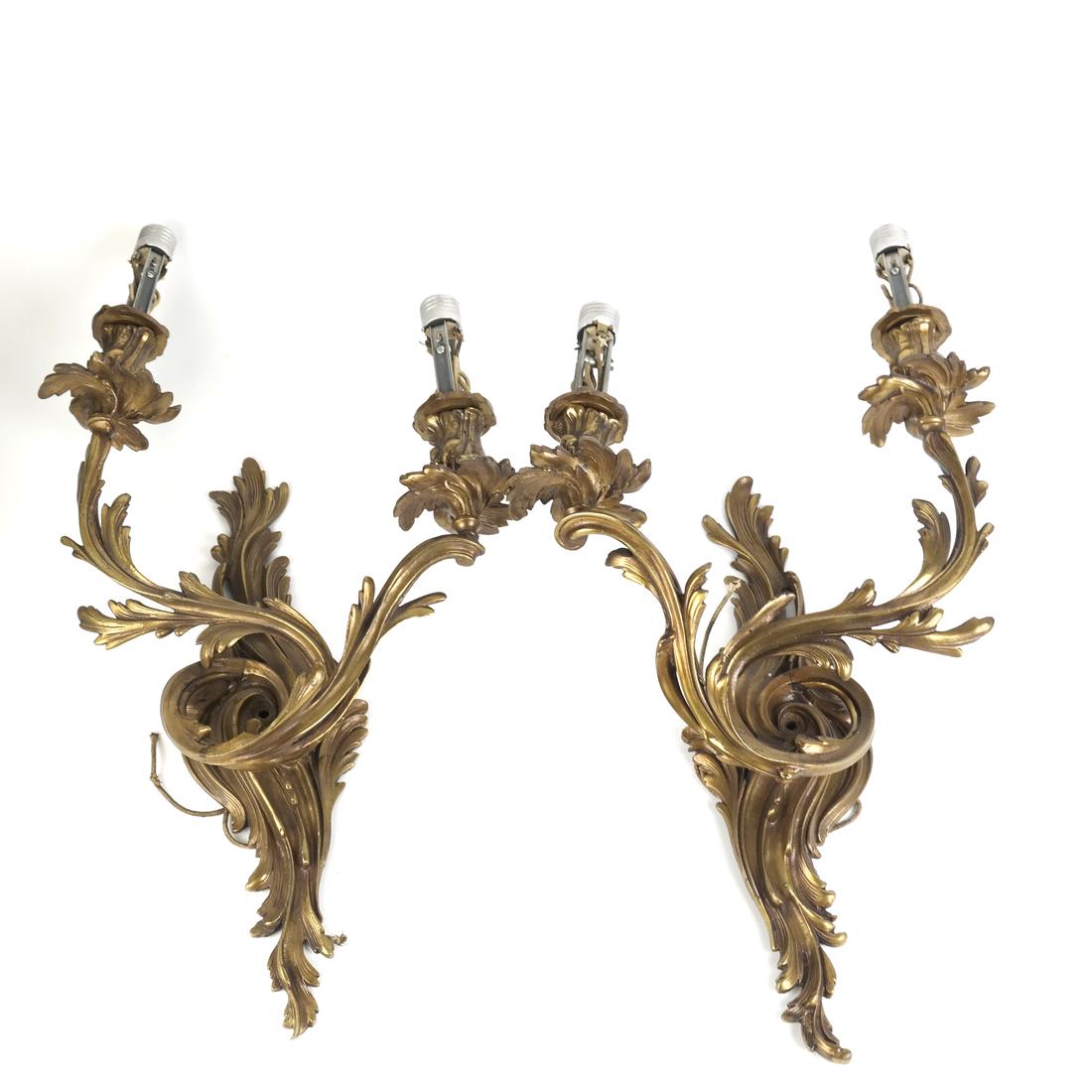 Pair of Bronze Sconces (1 of 6)