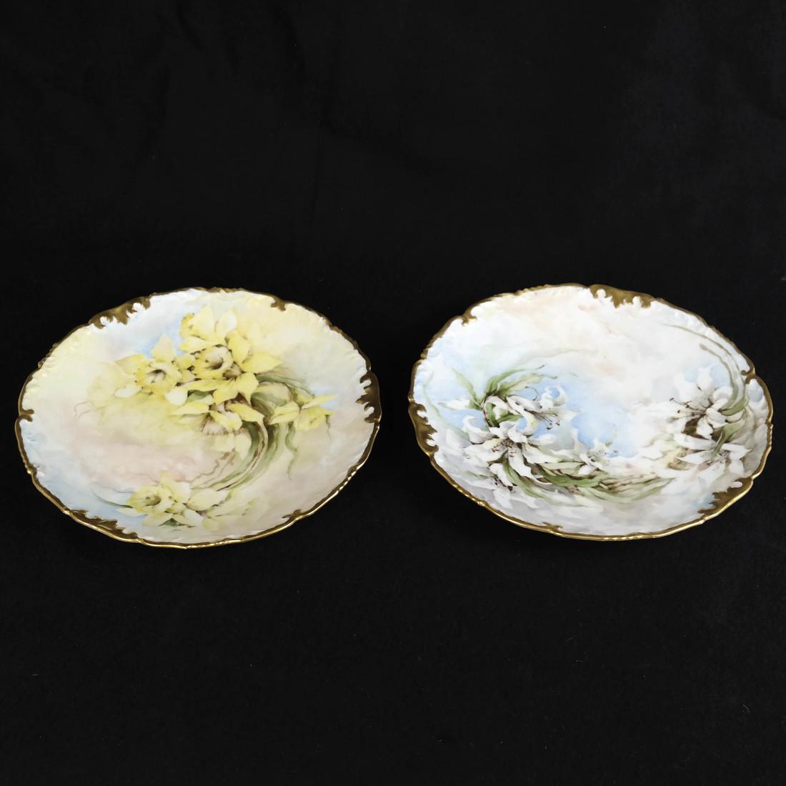 Pair of Limoges Porcelain Plates (1 of 7)