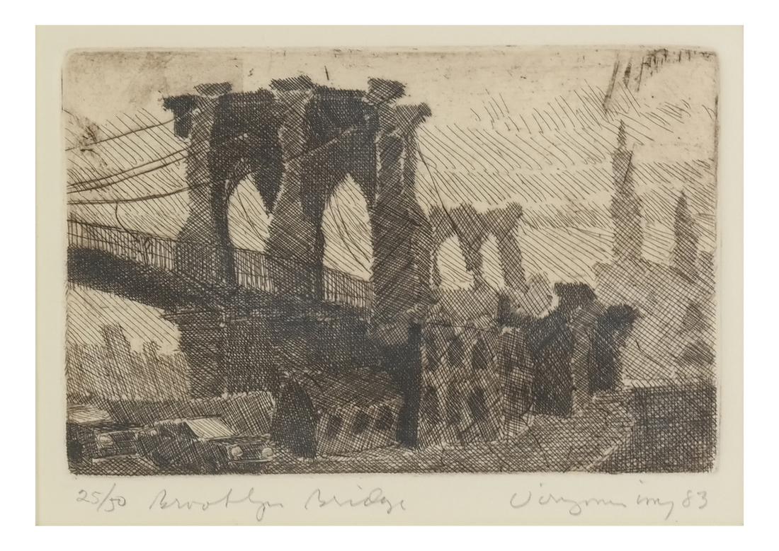Etching, Manhattan Bridge (1 of 5)
