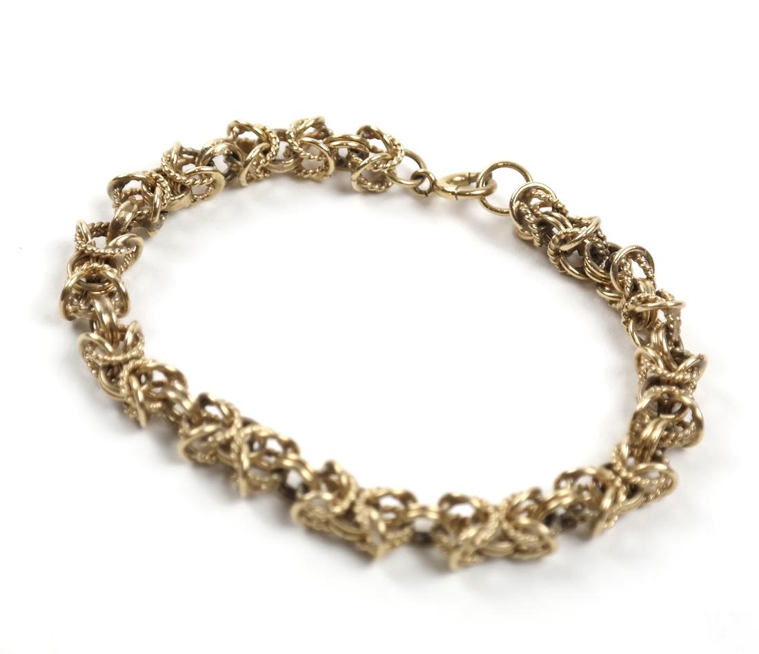 14k Yellow Gold Open Rope Link Bracelet (1 of 4)