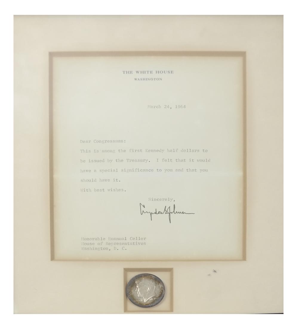 1964 Kennedy Coin/White House Letter (1 of 6)