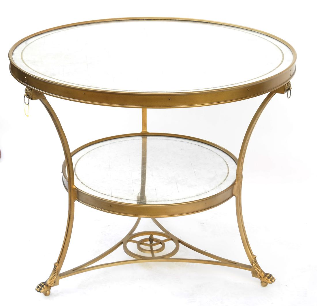 Louis XVI-Style Gilt Metal Gueridon (1 of 9)