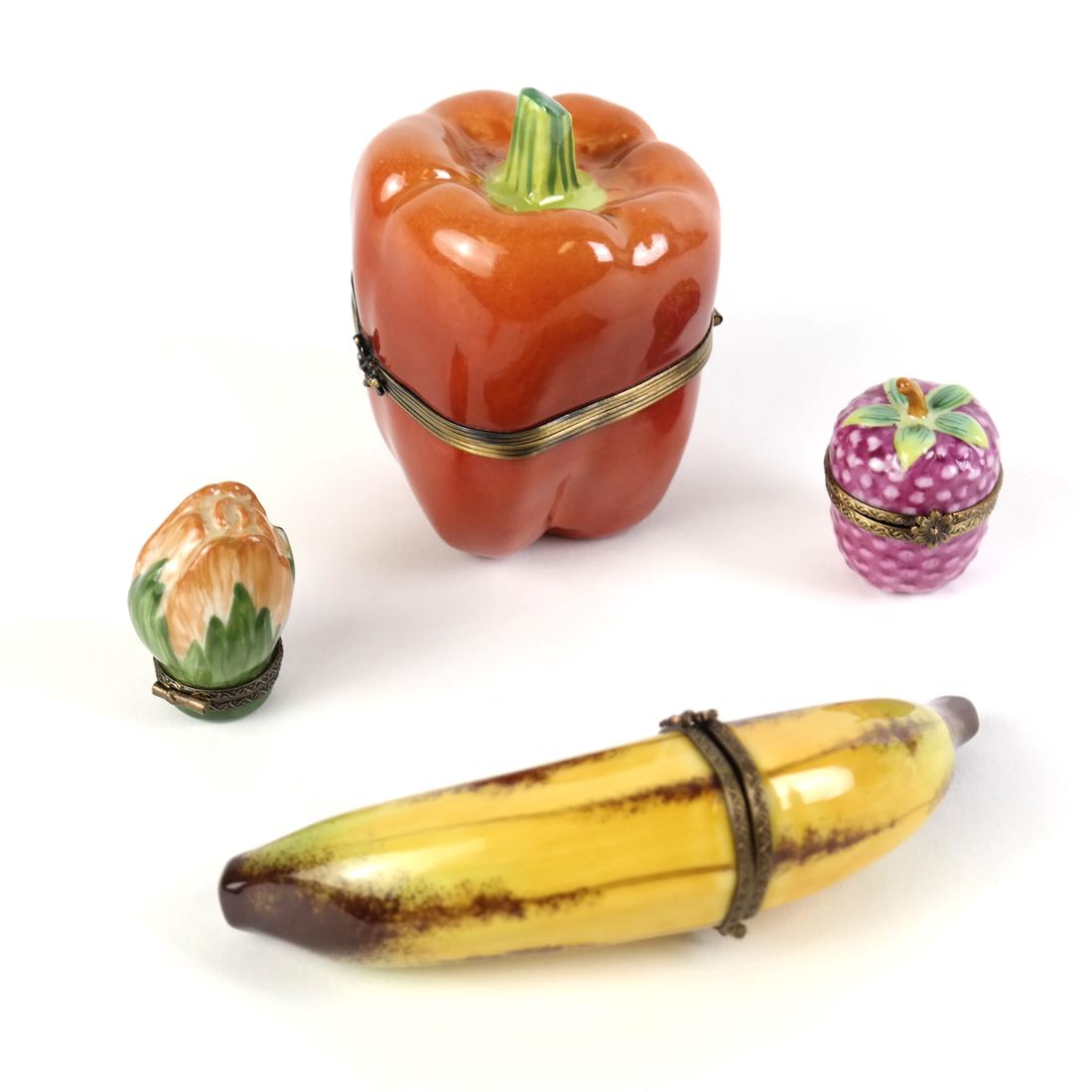 Four Fruit & Floral Limoges Boxes (1 of 8)