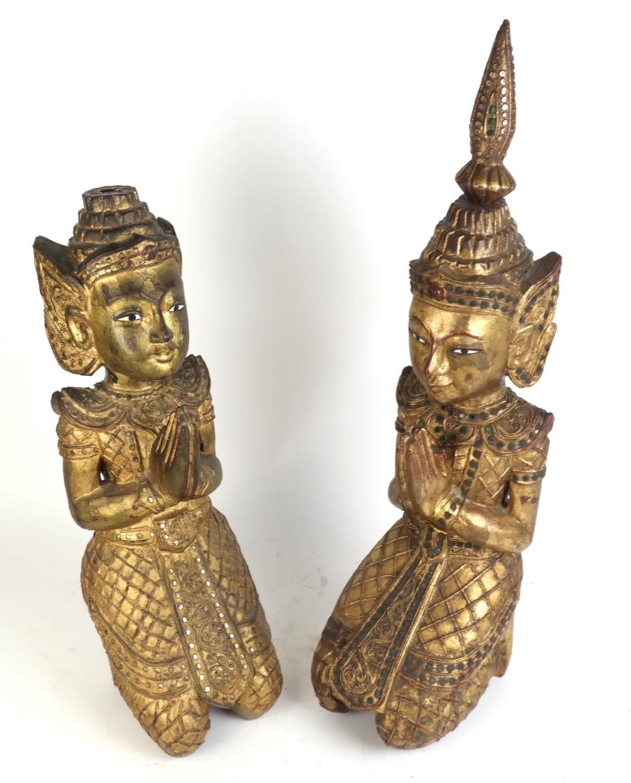 Pair of Southeast Asian Carved Deities (1 of 8)