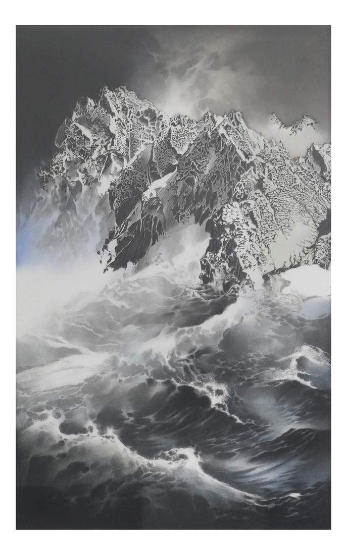 Mountain Seascape Lithograph (1 of 6)