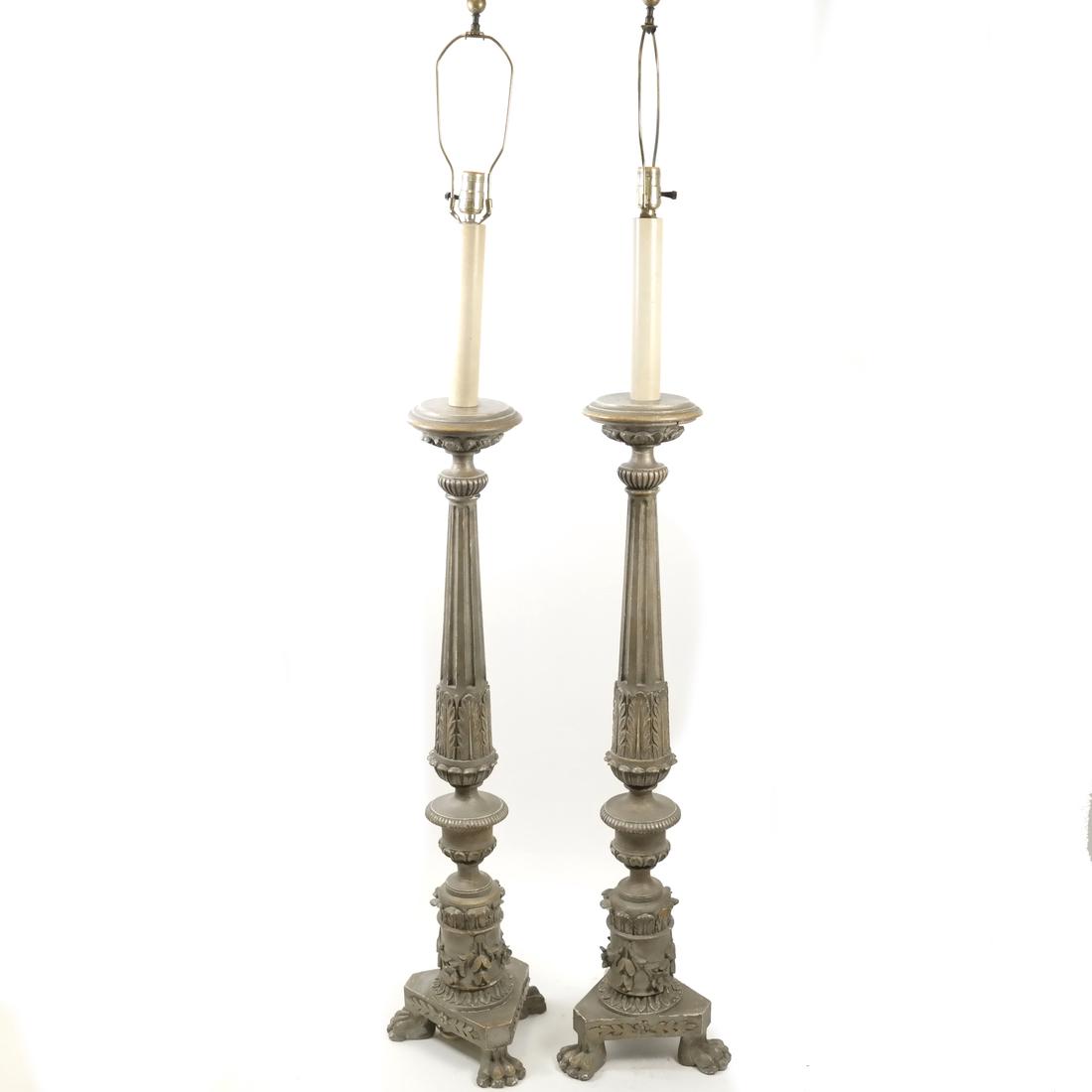 Pair Baroque-Style Altar Lamps (1 of 5)