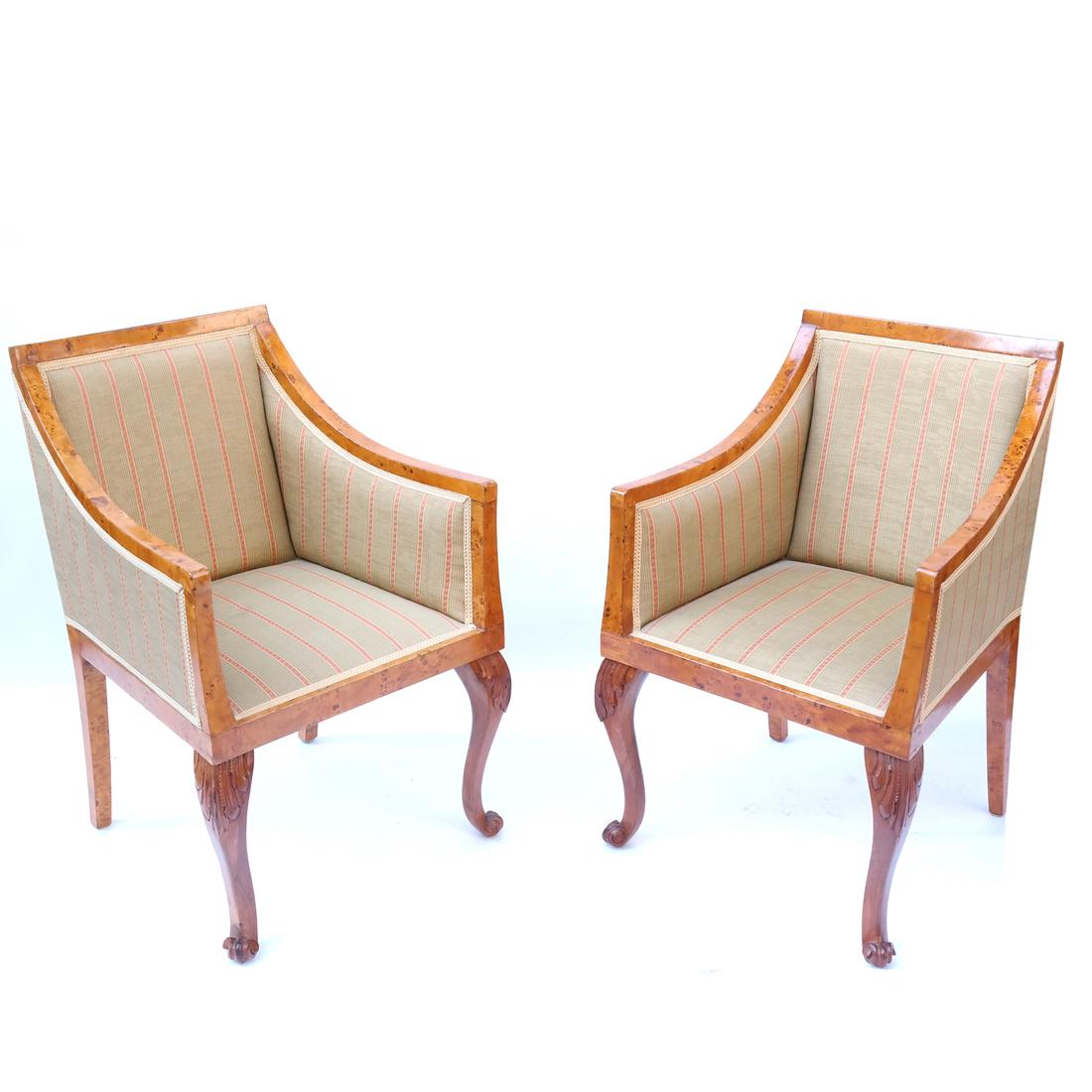 Pair of Transition Maple Armchairs (1 of 6)