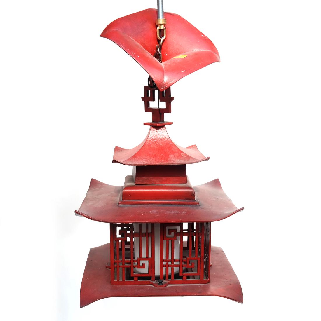Pagoda-Style Red Lantern (1 of 6)