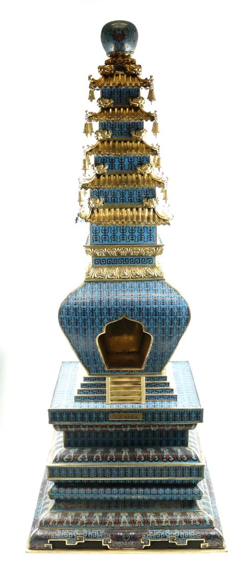 Chinese Monumental Cloisonne Shrine (1 of 9)