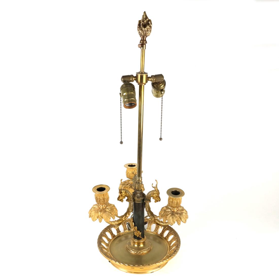 French Empire Bronze Bouillotte Lamp (1 of 6)