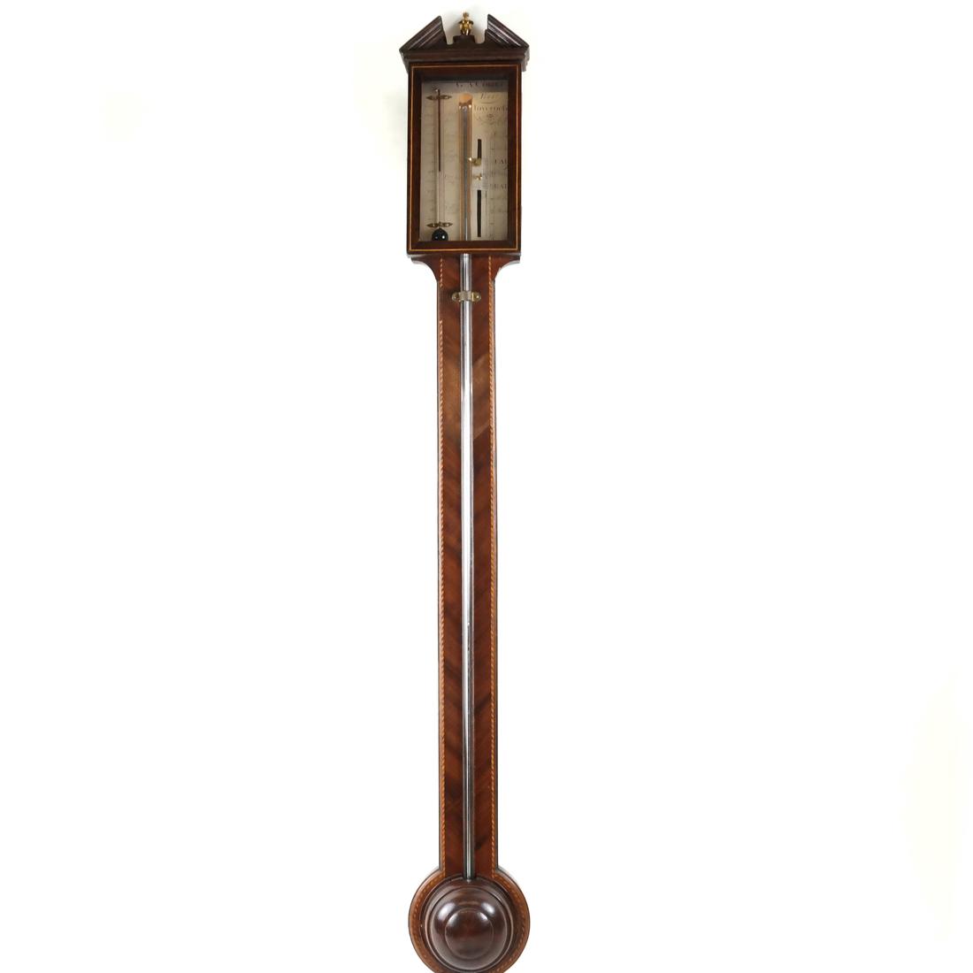 Georgian Inlaid Mahogany Stick Barometer (1 of 6)