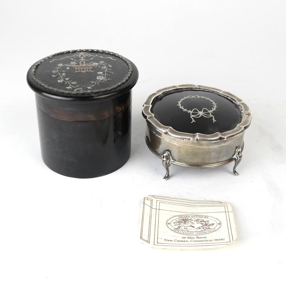 2 Edwardian Silver Mounted Dresser Boxes (1 of 8)