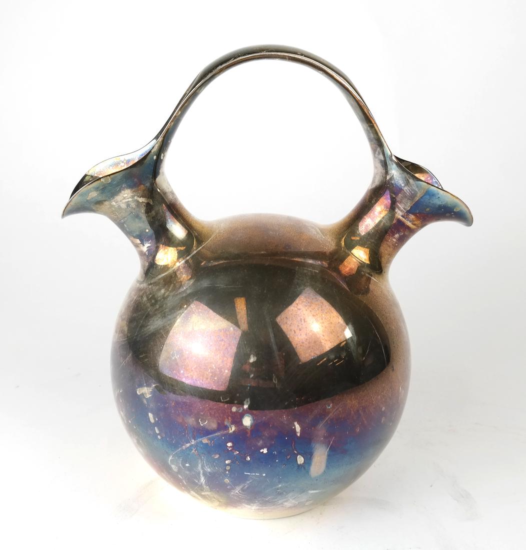 Mexican Sterling Two-Spouted Vase (1 of 8)