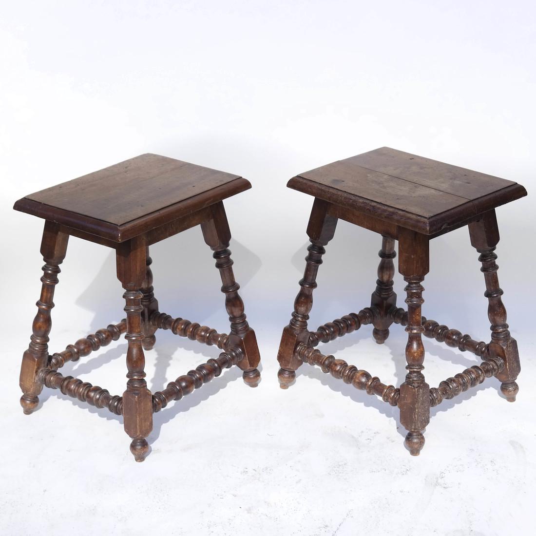 Pair 19th Century English Joined Stools (1 of 7)