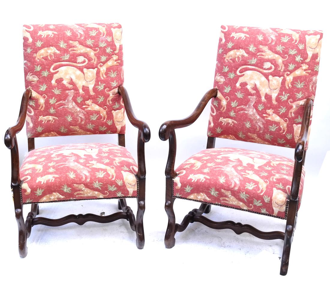 Pair of 19th Century Continental Chairs (1 of 8)