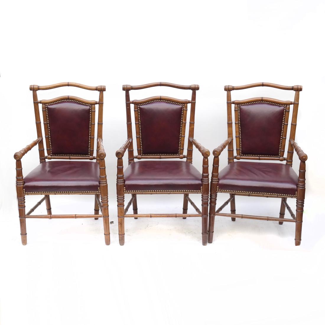 Three Faux Bamboo Armchairs (1 of 8)