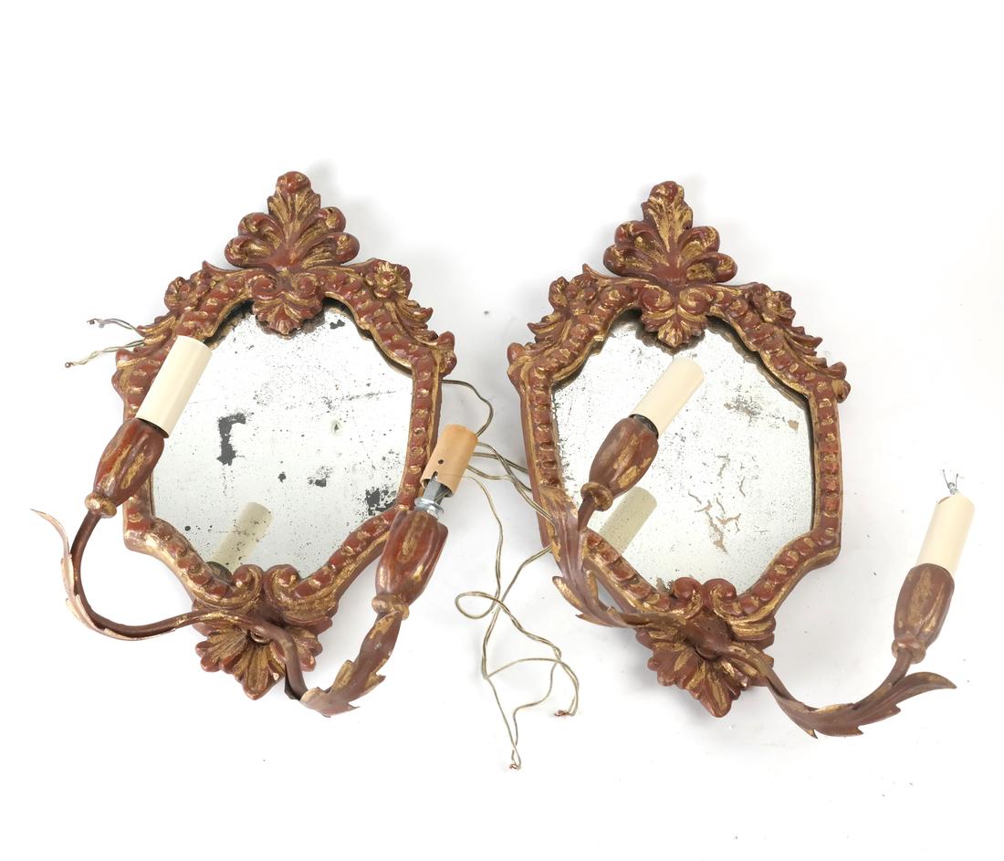 Two-Light Shield-Form Sconces (1 of 5)