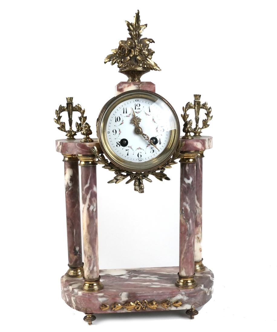 French Bronze & Marble Clock (1 of 10)