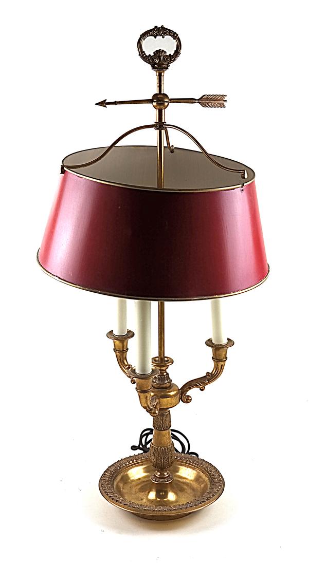 Gilt Bronze Three-Light Bouillotte Lamp (1 of 5)