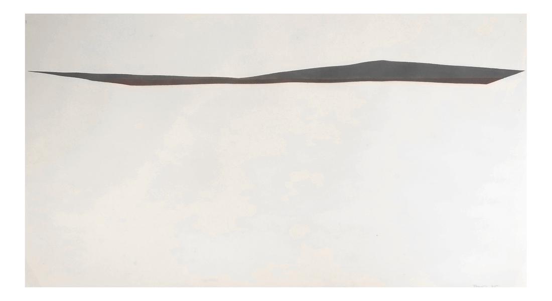 Anne Truitt, Abstract Drawing: Anne Truitt ( 20th century) Abstract work on wove paper. Signed in pencil at bottom right. Bears Spanierman Gallery label verso. [Overall dimensions: 22" H x 31 1/2" W].